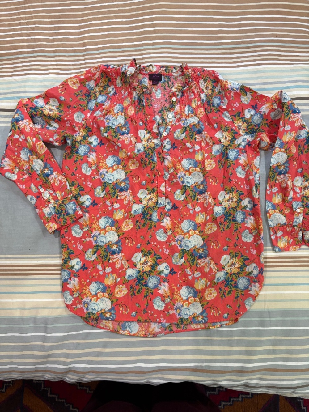 J.Crew x Liberty of London Floral Tunic Blouse Size 0
